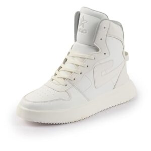 FAUSTO メンズ ハイトップ チャンキー クラシック レースアップ スニーカー|メモリー機能付きハイアンクルスニーカー